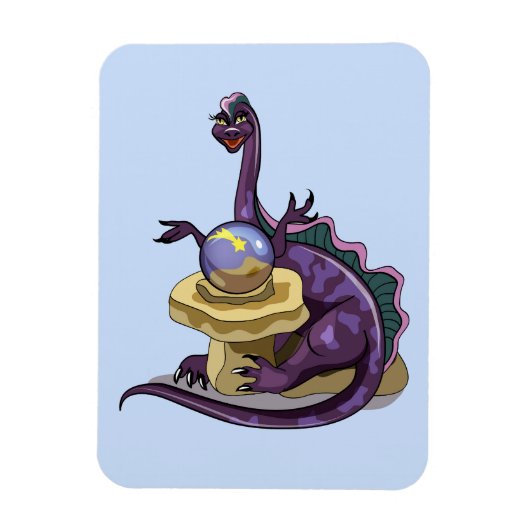 Illustration eines Plateosaurus Fortune Teller. Magnet (Vertikal)
