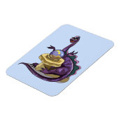 Illustration eines Plateosaurus Fortune Teller. Magnet (Linke Seite)