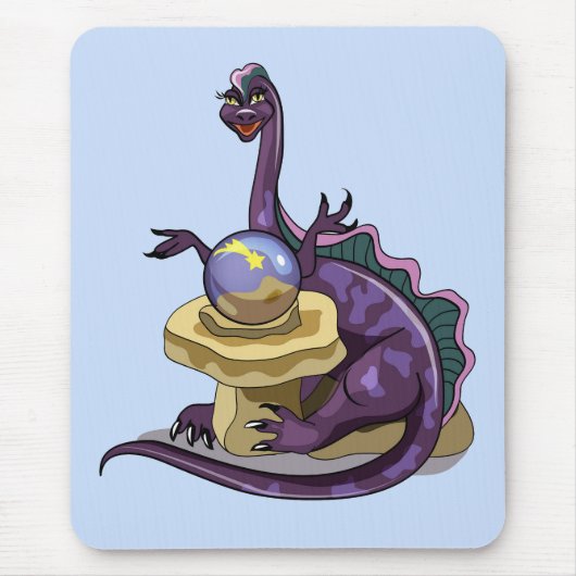 Illustration eines Plateosaurus Fortune Teller. Mousepad (Vorne)