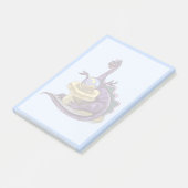 Illustration eines Plateosaurus Fortune Teller. Post-it Klebezettel (angewinkelt)