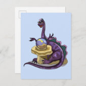 Illustration eines Plateosaurus Fortune Teller. Postkarte (Vorne/Hinten)