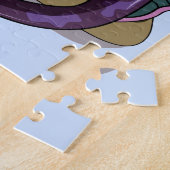 Illustration eines Plateosaurus Fortune Teller. Puzzle (Seite)