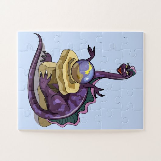 Illustration eines Plateosaurus Fortune Teller. Puzzle (Horizontal)