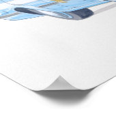 Illustration eines Polizeiautos mit zwei Poliziste Poster (Ecke)