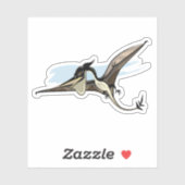 Illustration eines Pteranodon Dinosauriers. Aufkleber (Blatt)