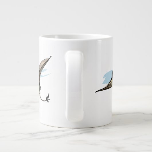 Illustration eines Pteranodon Dinosauriers. Jumbo-Tasse (Rückseite)