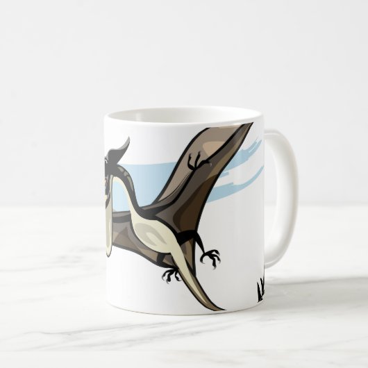 Illustration eines Pteranodon Dinosauriers. Kaffeetasse (VorderseiteRechts)