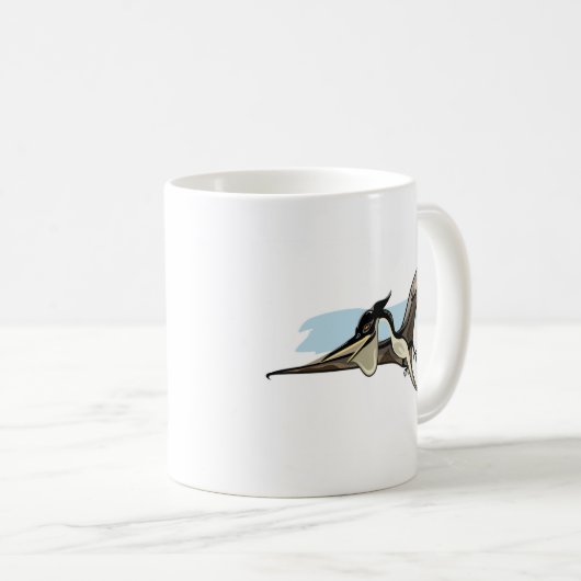 Illustration eines Pteranodon Dinosauriers. Kaffeetasse (VorderseiteRechts)