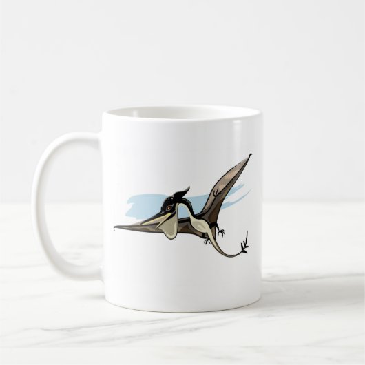 Illustration eines Pteranodon Dinosauriers. Kaffeetasse (Links)