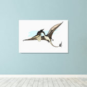 Illustration eines Pteranodon Dinosauriers. Leinwanddruck (Insitu (Holzboden))