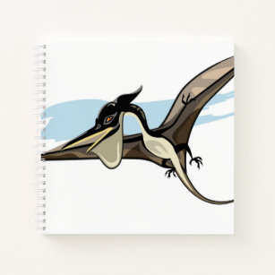 Illustration eines Pteranodon Dinosauriers. Notizblock
