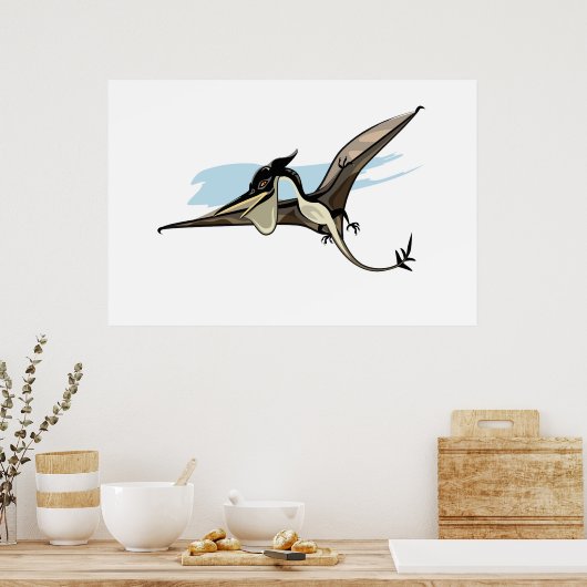 Illustration eines Pteranodon Dinosauriers. Poster (Küche)
