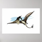 Illustration eines Pteranodon Dinosauriers. Poster (Vorne)