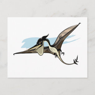 Illustration eines Pteranodon Dinosauriers. Postkarte