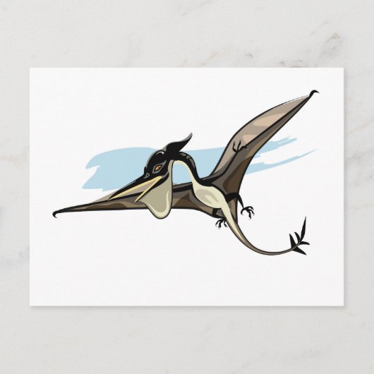 Illustration eines Pteranodon Dinosauriers. Postkarte (Vorderseite)