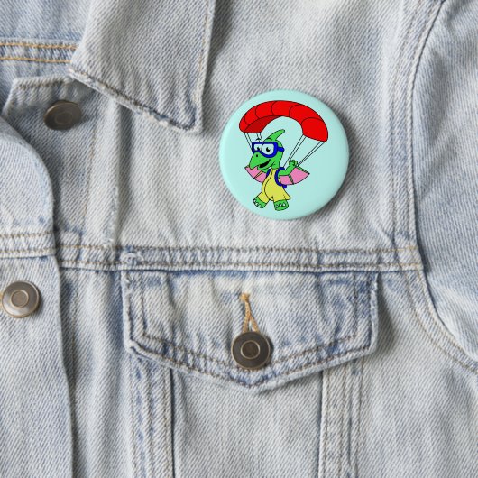 Illustration eines Pterodactylparachuting. Button (Beispiel)
