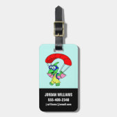 Illustration eines Pterodactylparachuting. Gepäckanhänger (Vorderseite vertikal)