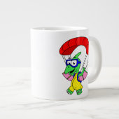 Illustration eines Pterodactylparachuting. Jumbo-Tasse (Vorderseite Rechts)