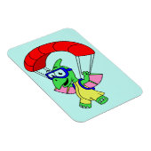 Illustration eines Pterodactylparachuting. Magnet (Rechte Seite)
