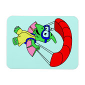 Illustration eines Pterodactylparachuting. Magnet (Horizontal)