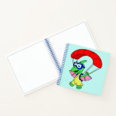 Illustration eines Pterodactylparachuting. Notizblock (Innenseite)