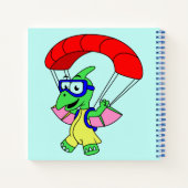 Illustration eines Pterodactylparachuting. Notizblock (Rückseite)