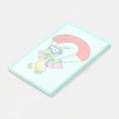 Illustration eines Pterodactylparachuting. Post-it Klebezettel (angewinkelt)