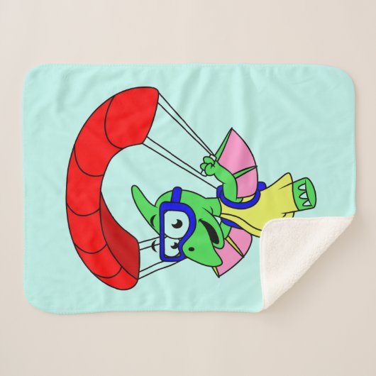Illustration eines Pterodactylparachuting. Sherpadecke (Vorderseite (Horizontal))
