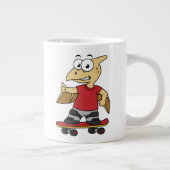 Illustration eines Pterosaurus Skateboarding. Jumbo-Tasse (Rechts)