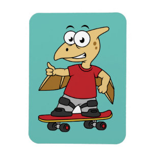 Illustration eines Pterosaurus Skateboarding. Magnet