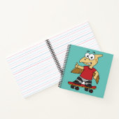 Illustration eines Pterosaurus Skateboarding. Notizblock (Innenseite)