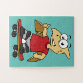 Illustration eines Pterosaurus Skateboarding. Puzzle (Horizontal)