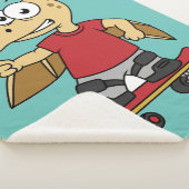 Illustration eines Pterosaurus Skateboarding. Sherpadecke (3/4)