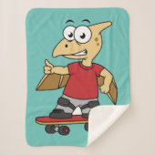 Illustration eines Pterosaurus Skateboarding. Sherpadecke (Vorderseite)
