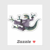 Illustration eines Raptor Darstellend Karate. Aufkleber (Blatt)