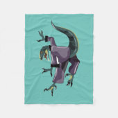 Illustration eines Raptor Darstellend Karate. Fleecedecke (Vorderseite)