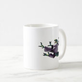 Illustration eines Raptor Darstellend Karate. Kaffeetasse (VorderseiteRechts)