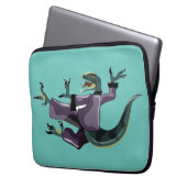 Illustration eines Raptor Darstellend Karate. Laptopschutzhülle (Vorderseite Links)
