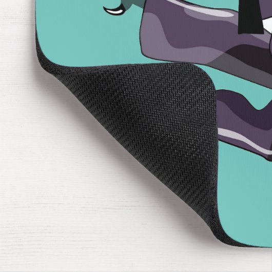 Illustration eines Raptor Darstellend Karate. Mousepad (Ecke)