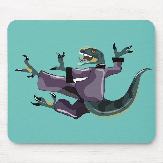 Illustration eines Raptor Darstellend Karate. Mousepad (Vorne)