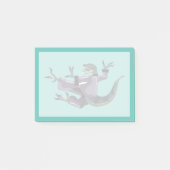 Illustration eines Raptor Darstellend Karate. Post-it Klebezettel (Vorderseite)