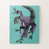 Illustration eines Raptor Darstellend Karate. Puzzle (Vertikal)