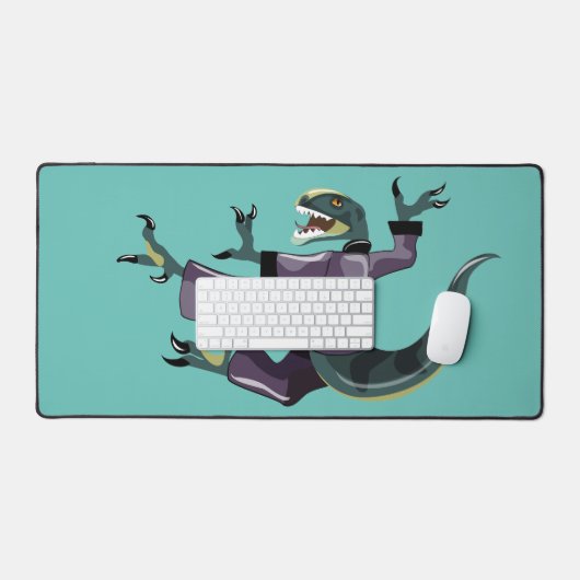Illustration eines Raptor Darstellend Karate. Schreibtischunterlage (Tastatur & Maus)
