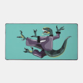 Illustration eines Raptor Darstellend Karate. Schreibtischunterlage (Vorderseite)