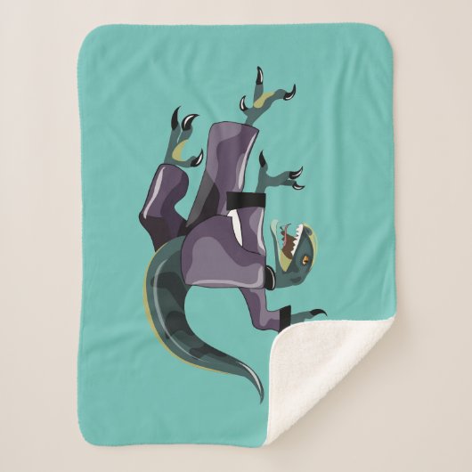 Illustration eines Raptor Darstellend Karate. Sherpadecke (Vorderseite)