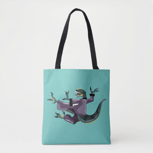 Illustration eines Raptor Darstellend Karate. Tasche (Vorderseite)