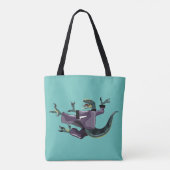 Illustration eines Raptor Darstellend Karate. Tasche (Rückseite)