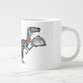 Illustration eines Raptor Food Kellners. Jumbo-Tasse (Rechts)