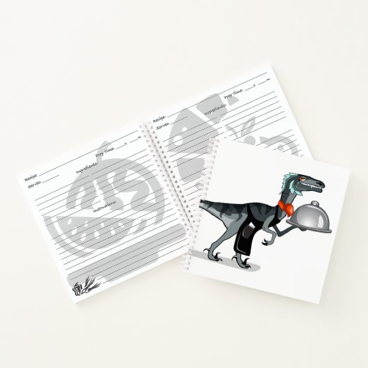 Illustration eines Raptor Food Kellners. Notizblock (Innenseite)