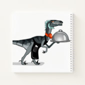 Illustration eines Raptor Food Kellners. Notizblock (Rückseite)